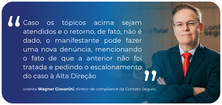 Citação de Wagner sobre andamento em denúncia.